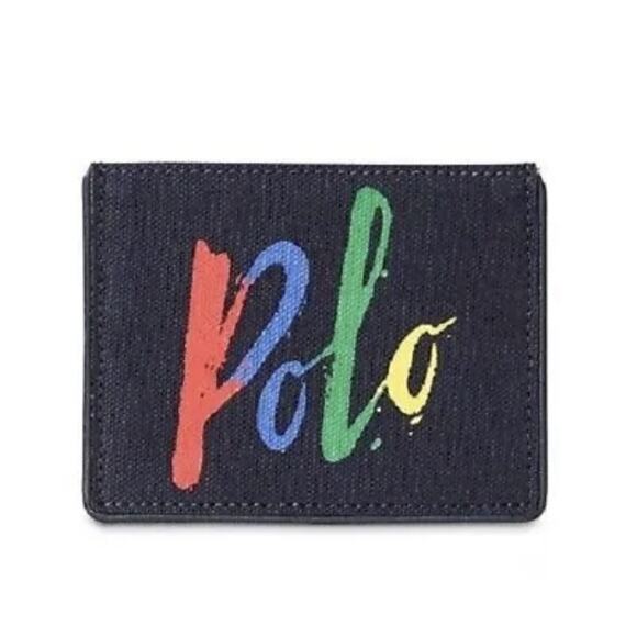 POLO RALPH LAUREN RRL Navy Canvas Front Pocket Card Wallet NEW Fast Shipping - Picture 8 of 10